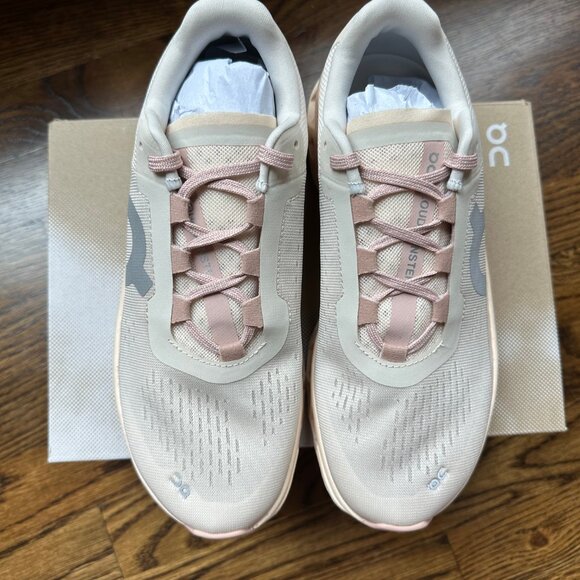 On Cloud “Cloudmonster” Women’s Running Shoe – Moon / Fawn – Size 7.5 - NEW - Picture 12 of 12